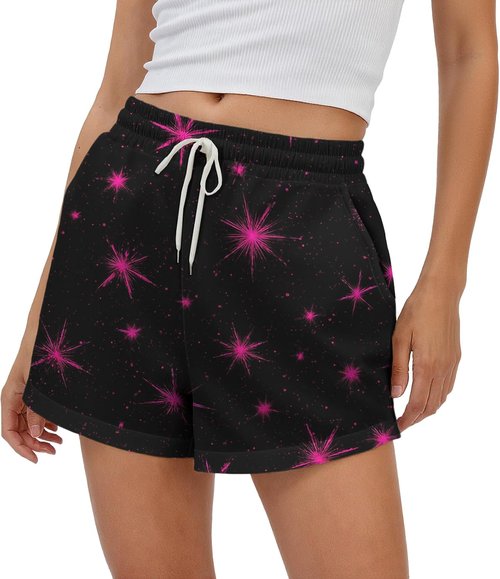 Domirica Women's Athletic Sweat Shorts - Elastic Waist & Trendy Baggy Design with Pocket | Comfortable Street Wear