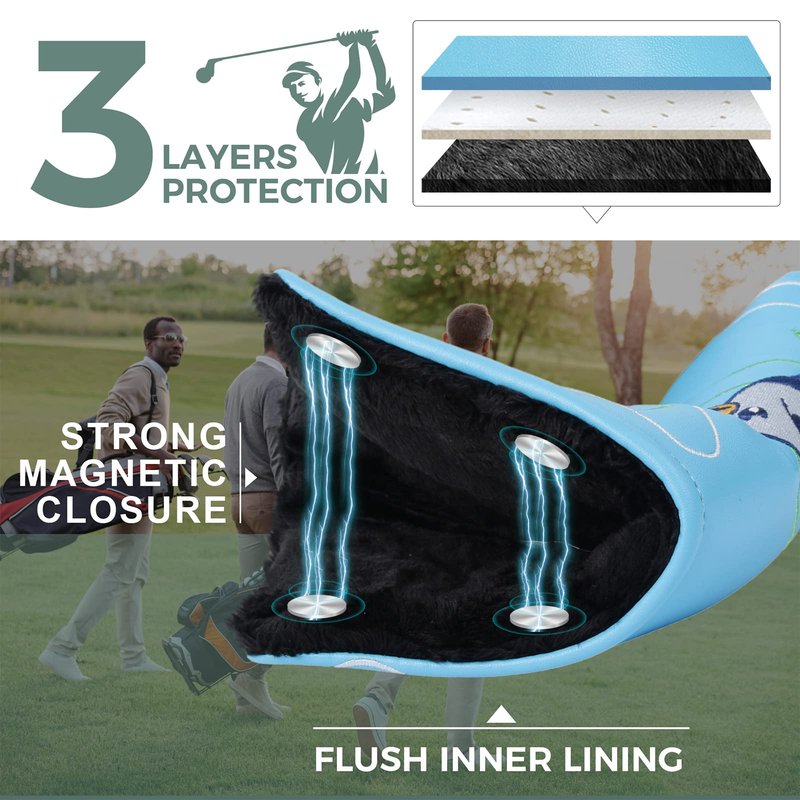 Studio Crafted Tweet Tweet Birdie Golf Blade Putter Head Covers Strong Magnetic Protective Putter Covers for Scotty Cameron Taylormade Odyssey Premium Golf Putter Headcover