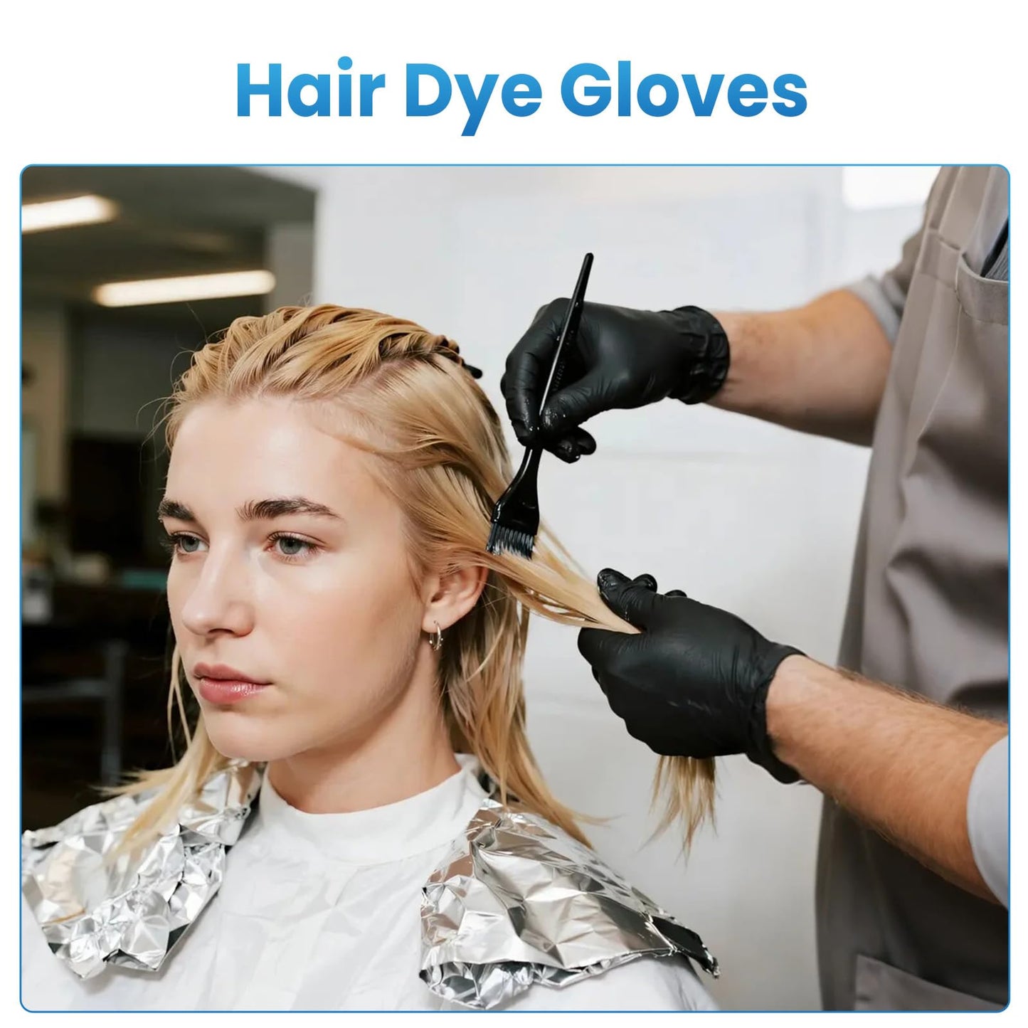 Borje Nitrile Gloves Medium, 6 Mil 100 Count Disposable Gloves, Black, Latex & Powder-Free, Medical Exam, Food Safe, Cooking, Mechanic, Cleaning