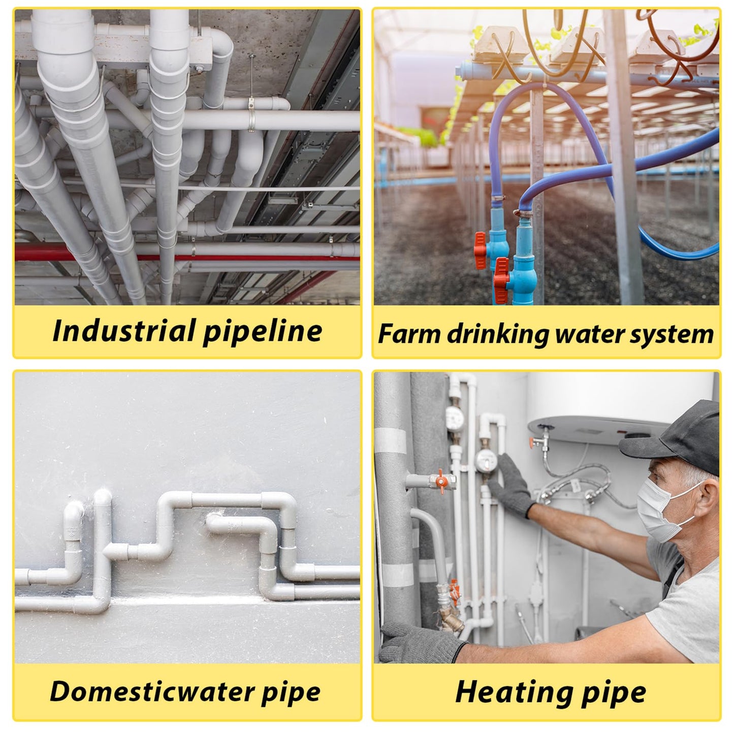 OWMOSYX 50 Pack 3/4 Inch PEX Clips, 20mm Pipe Hangers Pipe Holder PEX Tubing Clamps PVC Water Pipe Support Pipe Clamp Tools, White Plastic U Pipe Clamp Tools (3/4 Inch)
