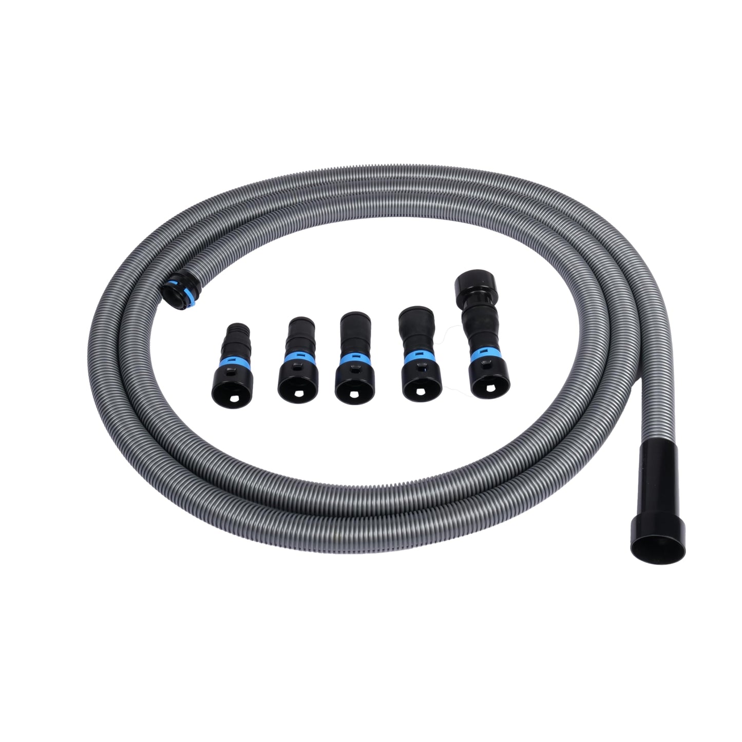 Cen-Tec Systems 94709 Quick Click 16 Ft. Hose for Home and Shop Vacuums with Expanded Multi-Brand Power Tool Adapter Set for Dust Collection