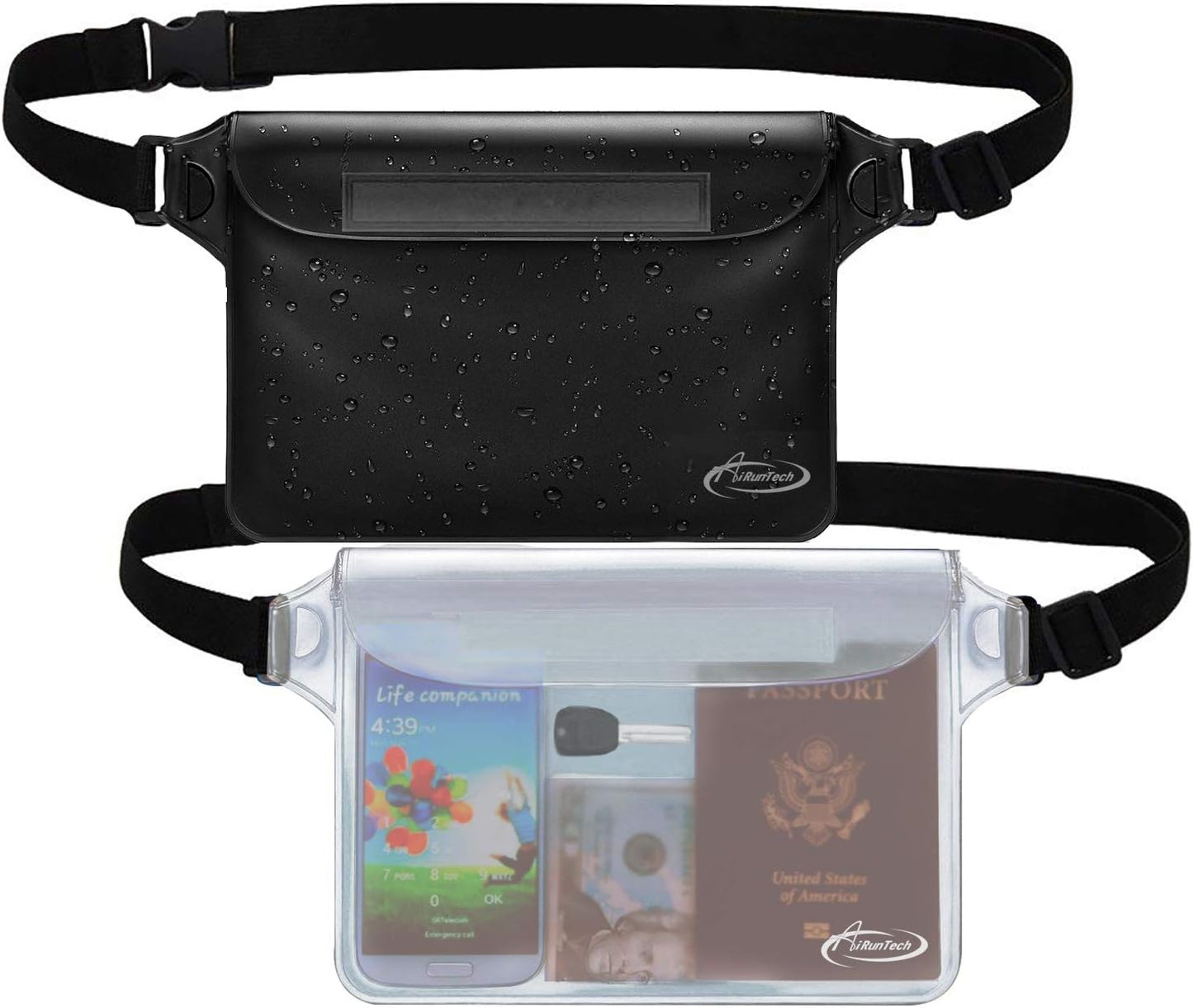 AiRunTech Waterproof Fanny Pack - Floating Dry Bag for Phones, Passports & Wallets | Ideal for Travel & Beach Activities