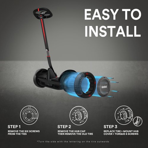 GLDYTIMES 10x2.75 Off-Road Gokart Tire for Ninebot S Max Self-balancing Scooter, Compatible with Gokart Pro/Pro 2 Series, Rear Drift Tire Bundle (2pc)