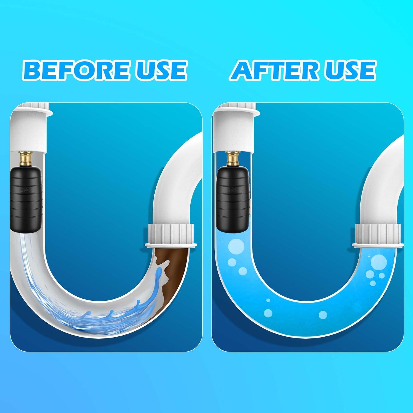 Nkiy Quen 3 Pcs Drain Bladders,Rubber Bladder Drain Cleaners Fit 1" to 6" Drain Pipes,Drain Blockage Unclog Kits for Bathroom Drains Kitchen Sinks