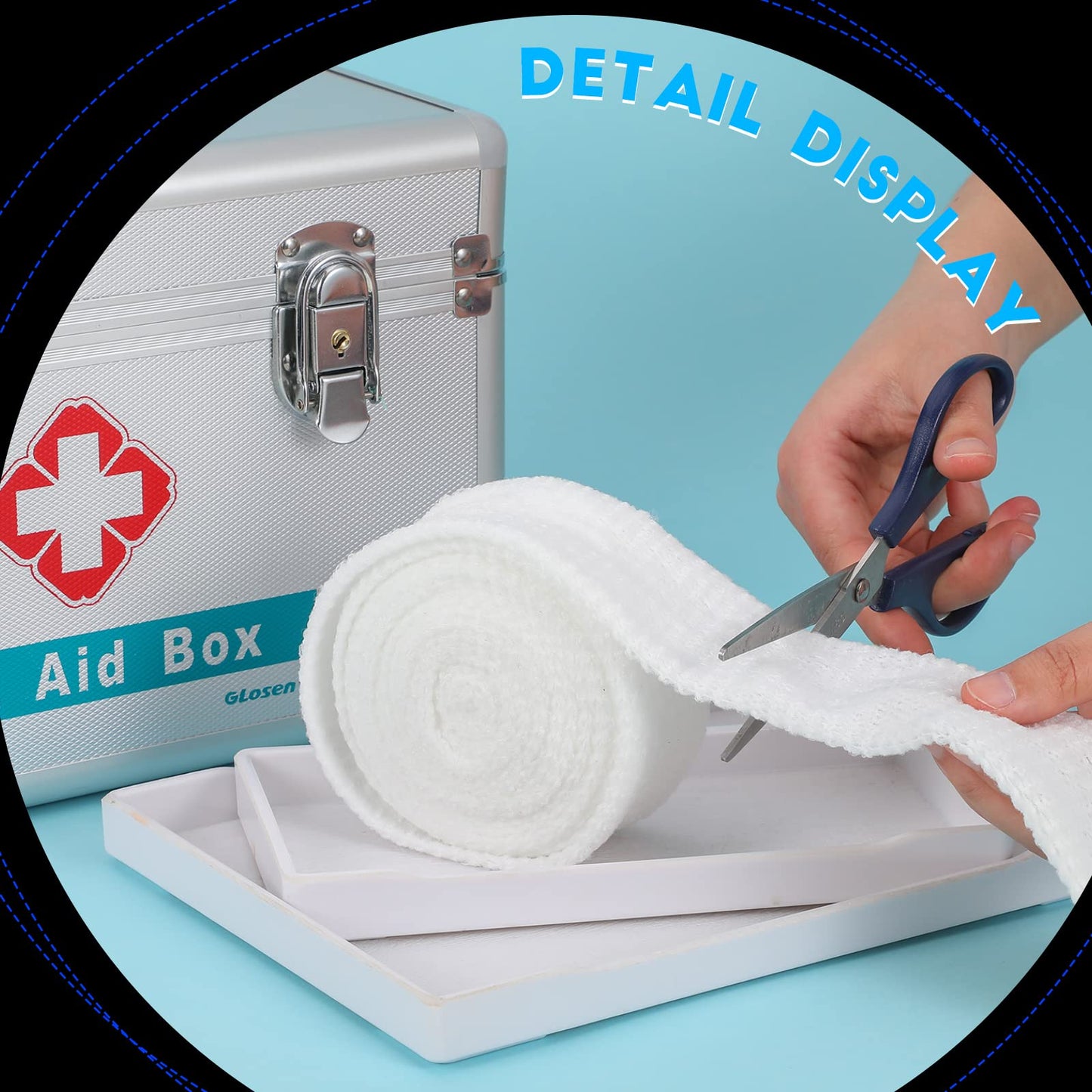 2 Rolls Tubular Bandage Elastic Net Wound Dressing Stretch Dressing Retainer Tubular Elastic Gauze Bandage for Wound Arm, Without The Use of Adhesive Tape (Size 4 and Size 6)