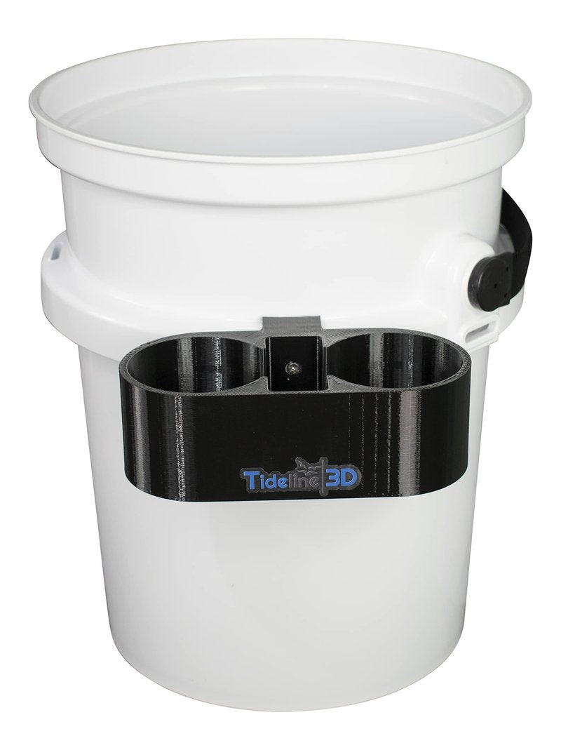 Tideline3D Drink and Phone Holder Compatible with YETI LoadOut Bucket (Black)