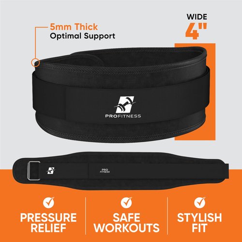 Lifting Belt for Women - Support for Ladies Fitness, Squat, Deadlift, Heavy Duty Cross Training, Gym Powerlifting Workout (Black/White, Small)