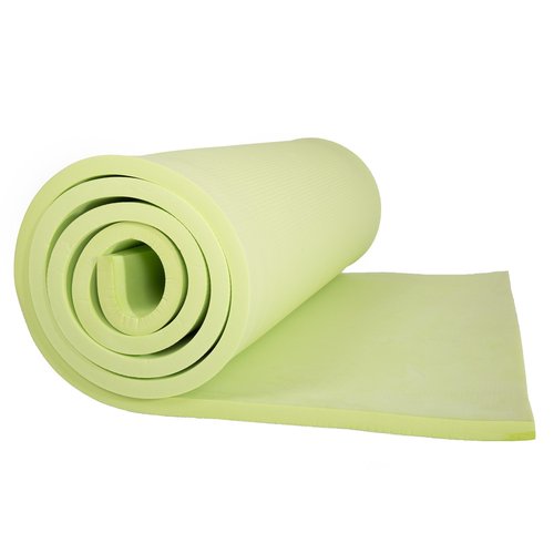 Extra Thick Yoga Mat- Non Slip Comfort Foam, Durable Exercise Mat For Fitness, Pilates and Workout With Carrying Strap By Wakeman Fitness (Green)