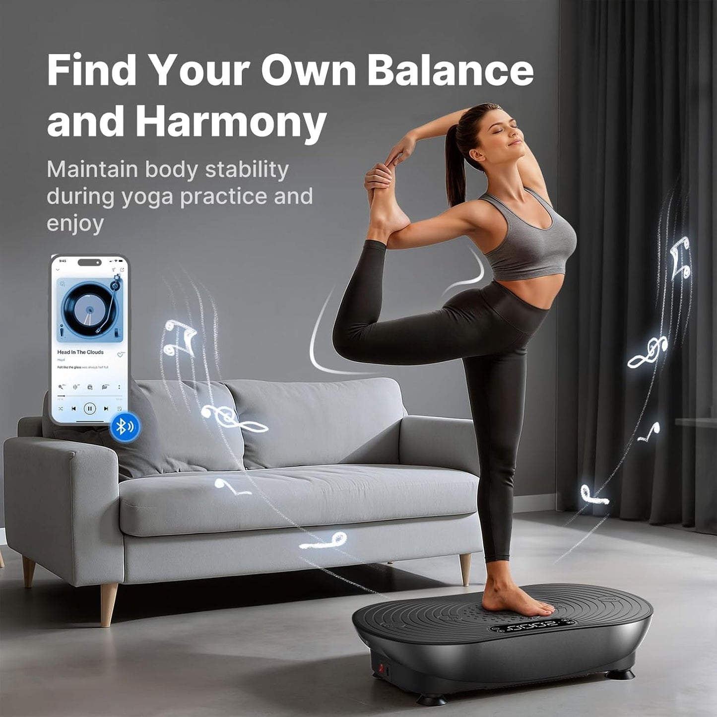 MERACH Vibration Plate - Full Body Exercise Machine for Weight Loss & Muscle Activation | LED Touch Screen, Bluetooth
