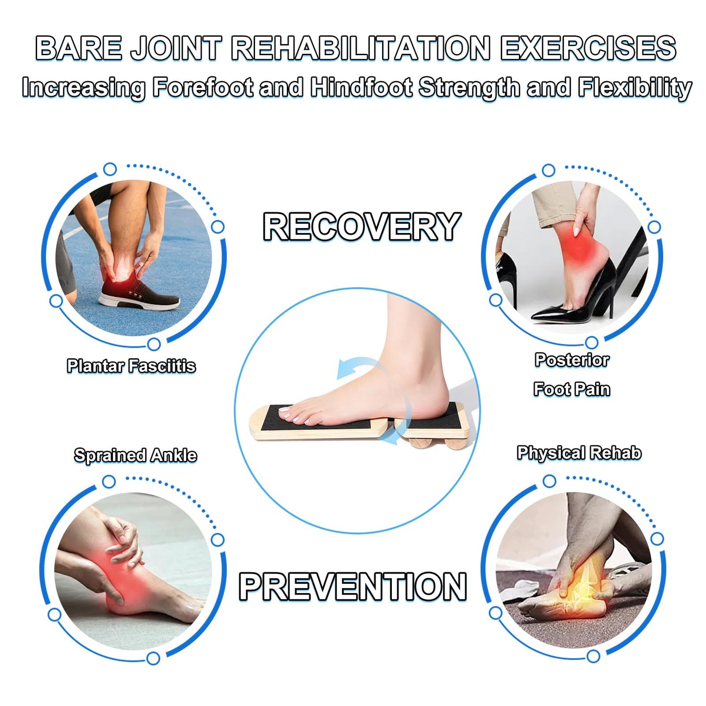 Adjustable Ankle Balance Board for Ankle strengthener & Stability Training