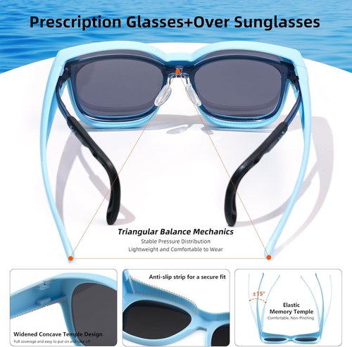 EYEBUDDY Fit Over Glasses Sunglasses - Polarized Kids Sunglasses for Boys & Girls | Comfortable Fit