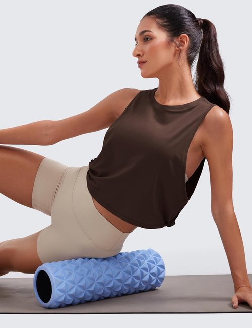 CRZ YOGA Pima Cotton Tank Top for Women - Loose Fit Sleeveless Workout Shirt | Ideal for Yoga & Gym