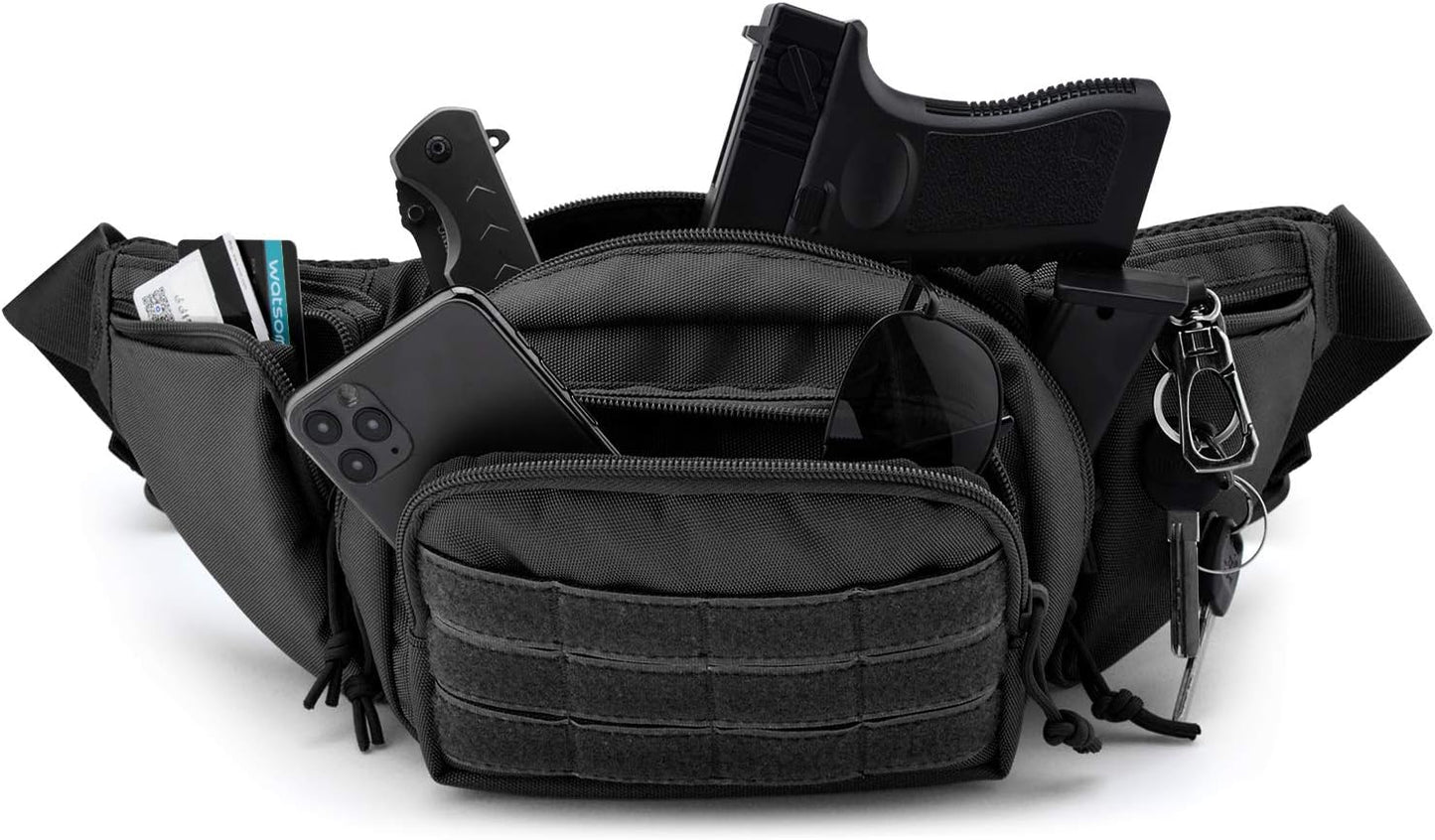 Tactical Pistol Pouch - Ultimate Fanny Pack Holster for 1911, Glock, Sig Sauer & More