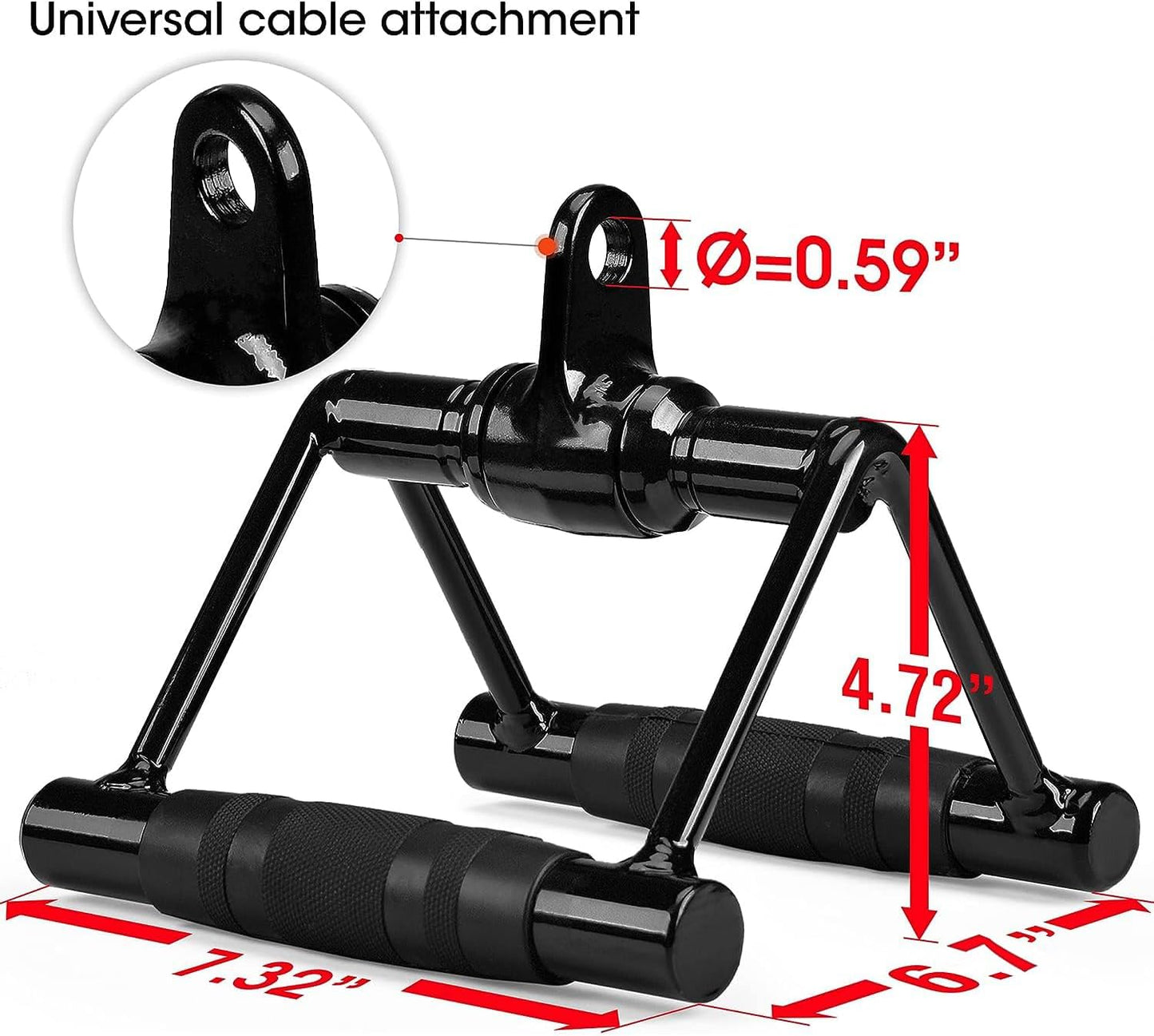 Yes4All Cable Machine Attachment - Double D Handle & Tricep Rope for Home Gym | Supports 880 LB Load