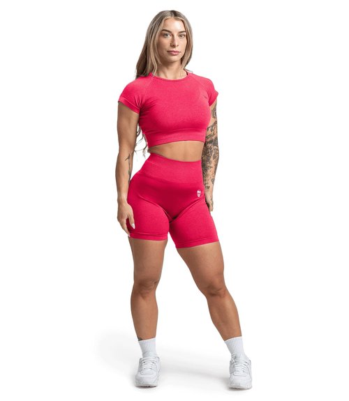 Gymreapers Short Sleeve Workout Tops for Women - Crop Tops for Women Tee - Yoga Athletic Tops for Running, Gym, & Training (Medium, Miami)