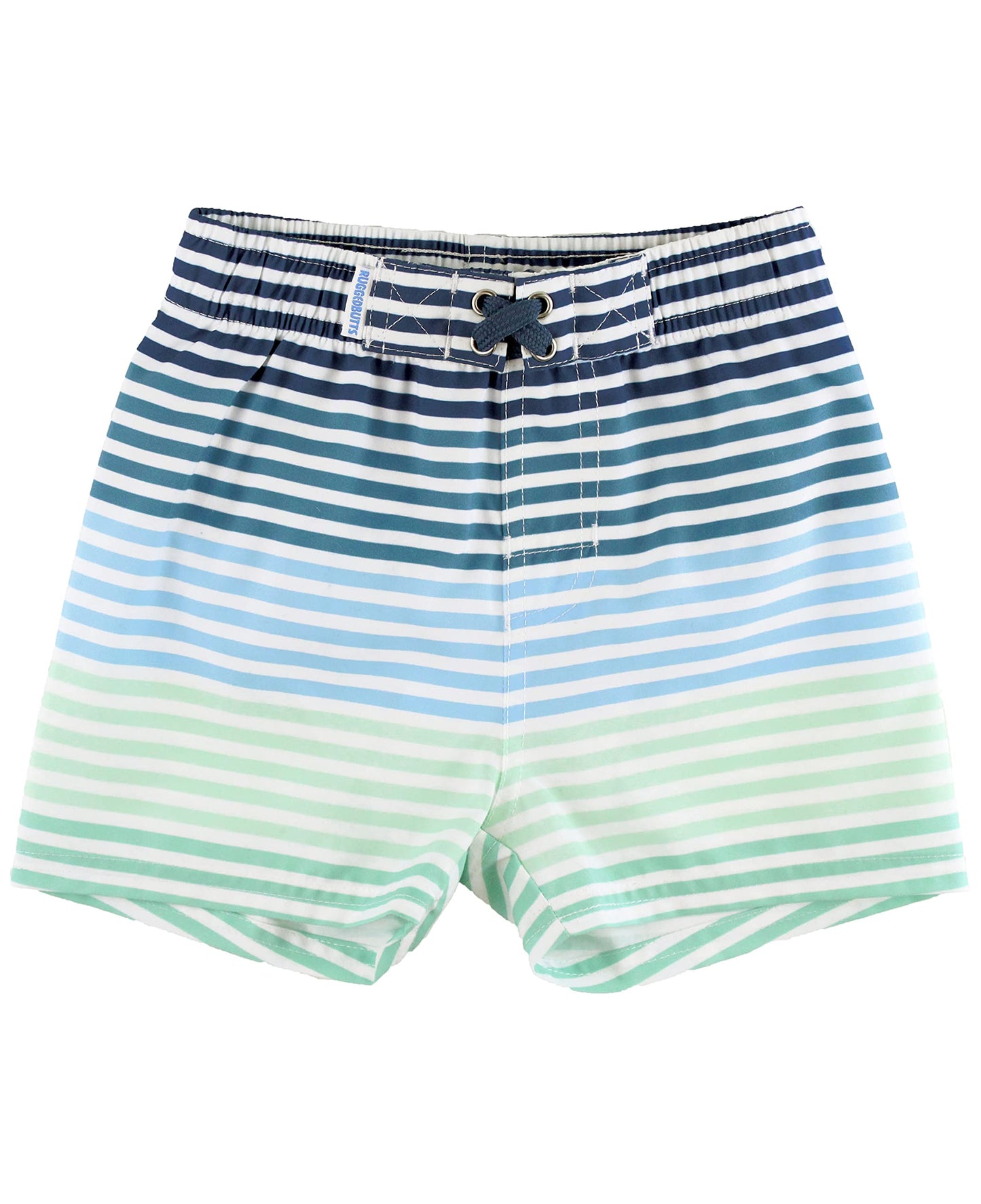 RUGGEDBUTTS Boys UPF 50+ Striped Swim Trunks - Boys Swim Trunks Green