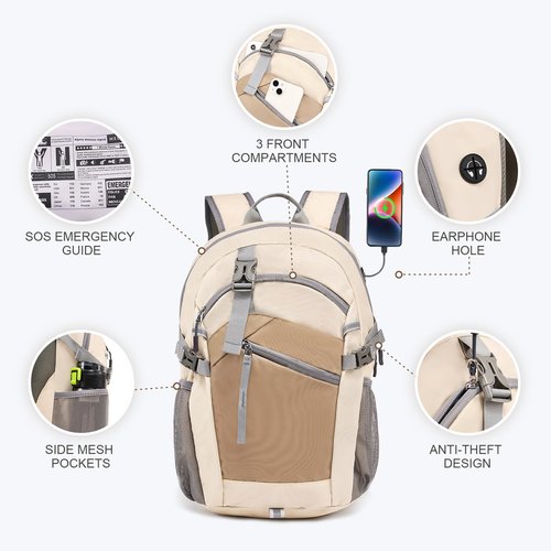 Hiking Backpack for Women Men 20l with Removable Phone Pocket Lightweight Small Travel Backpack Hiking Daypack for Women Men