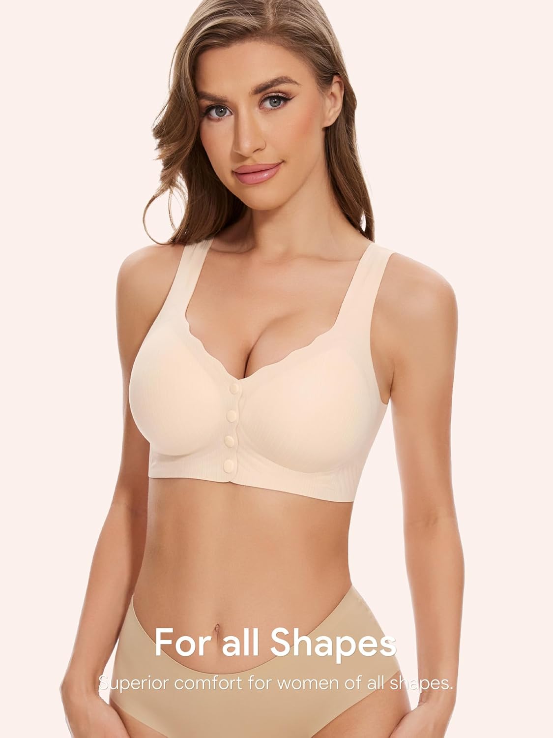 Skiennix Seamless Front Close Bras for Women - Post-Surgery Comfort & Full Coverage Bralettes