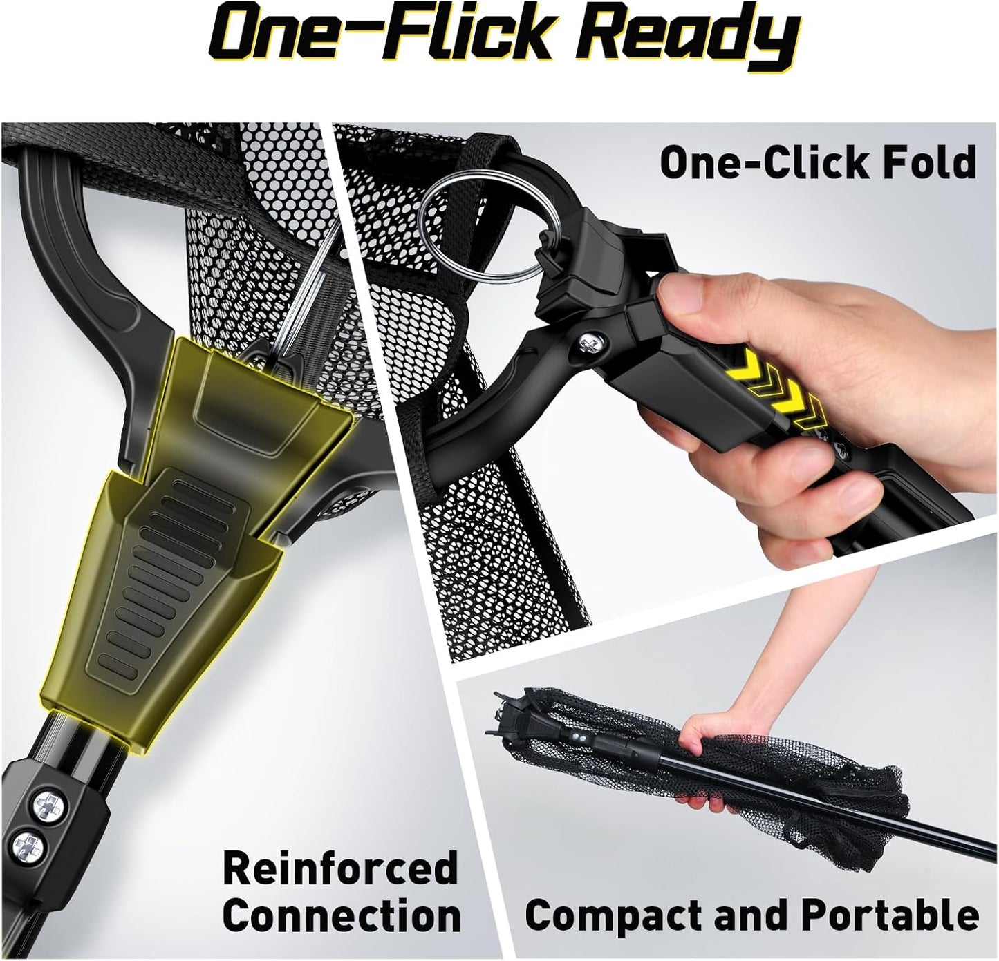 Skiennix Fishing Net - Telescoping Handle for Easy Use | Collapsible & Quick-Deploy Design