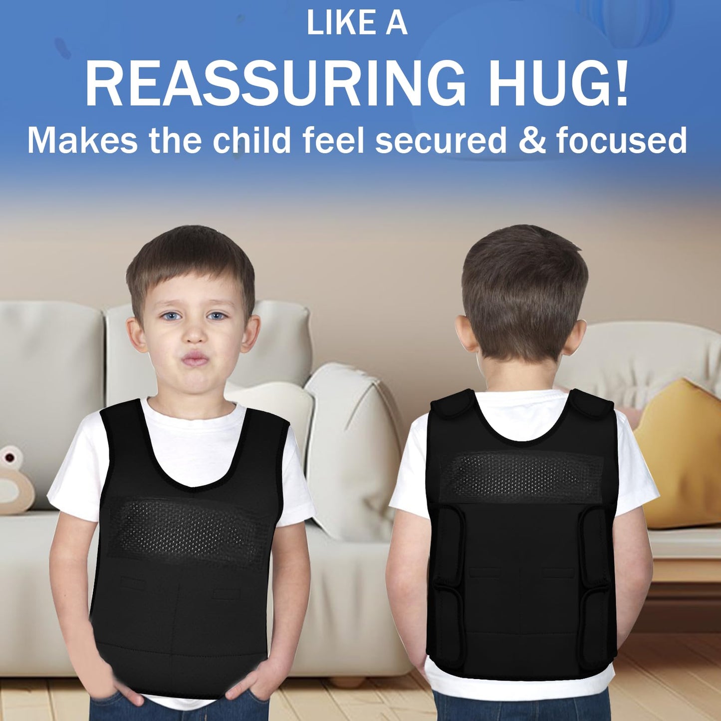 Weight Vest for Kids Black (Black, Large)