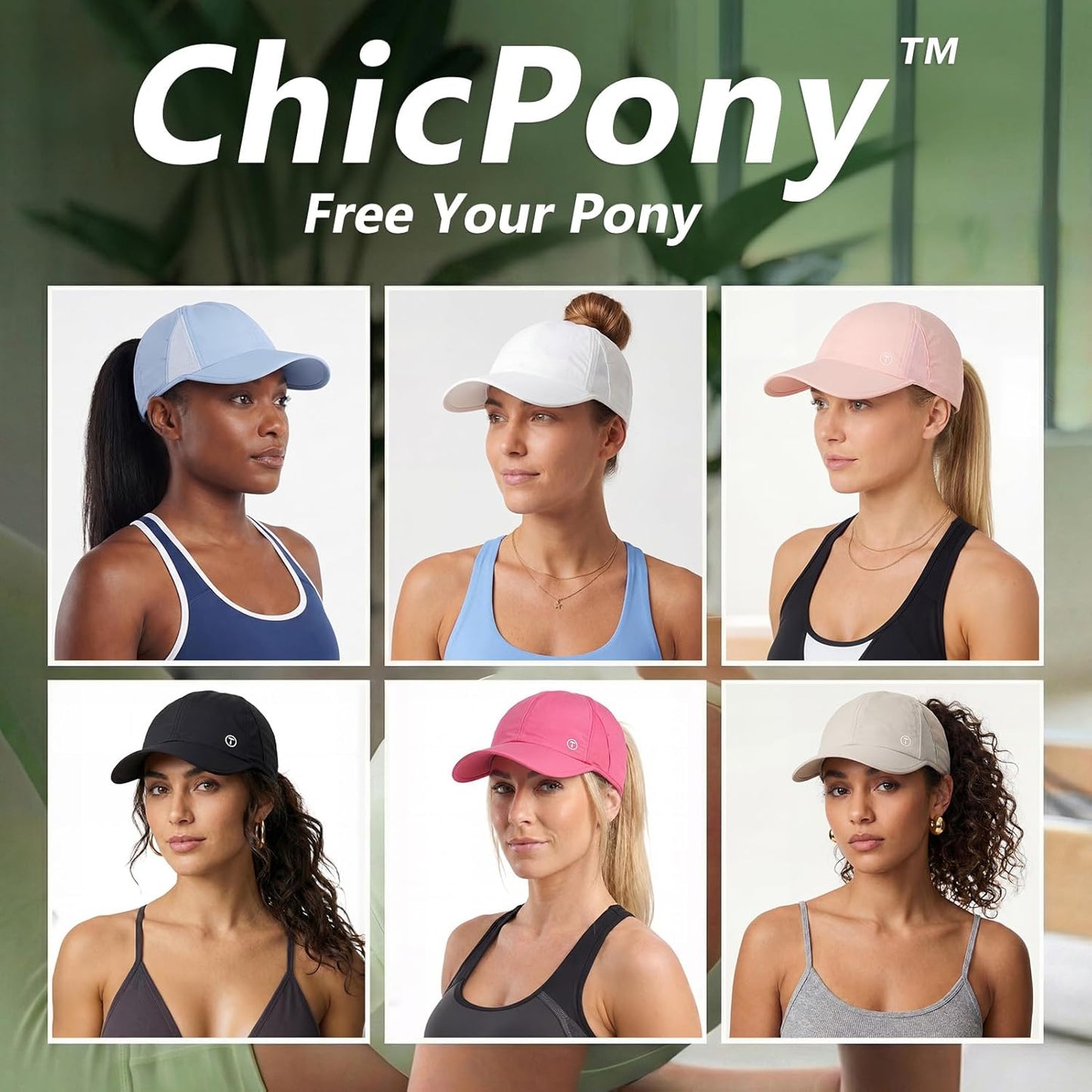 TOP-EX Cooling UV 50 High Ponytail Baseball Cap for Women - Breathable Design for Running & Golf | S/M Size