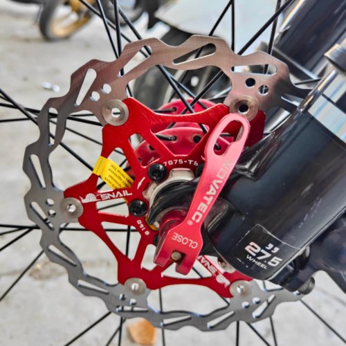 DJC Bike Brake Disc Rotor MTB Floating Brake Disc 160mm 180mm 203mm with 6 bolts Road Bike MTB BMX Steel Aluminum Brake Disc (1# black, 180mm)