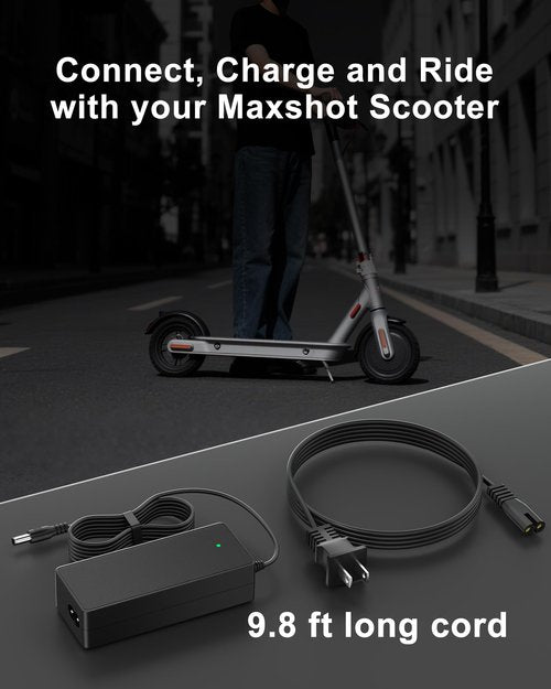 VHBW 42V Electric Scooter Charger Compatible with MAXSHOT V1 8.5 inches Commuting Electric Scooter