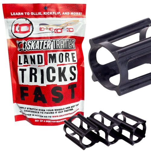 Skater Trainers get Skateboard Tricks - Coolest Stocking Stuffers for Teens Boys Gift Ideas Ages 14 and up 12-14-16 11 10 2024 Gamer Cool Wheels Tech Deck Tool Ramp Boy Teenage (4 Blk)