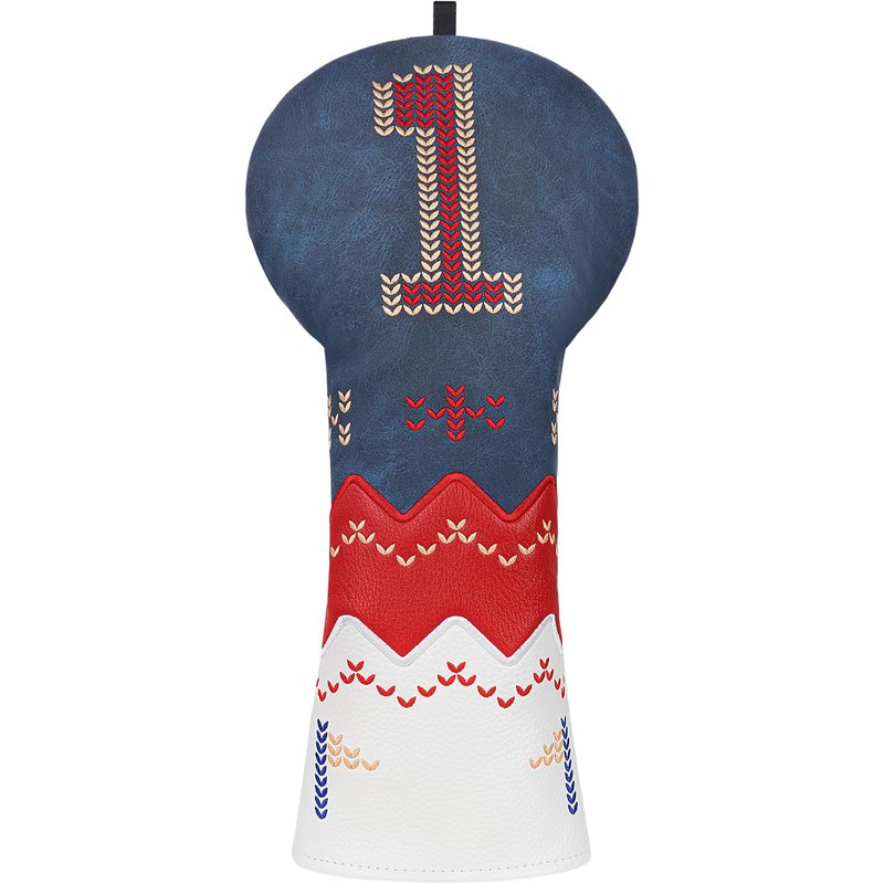 Craftsman Golf Club Headcover Driver Head Cover Fair Isle Pattern Golf Headcover Golf Club Cover for Driver Golf Gift
