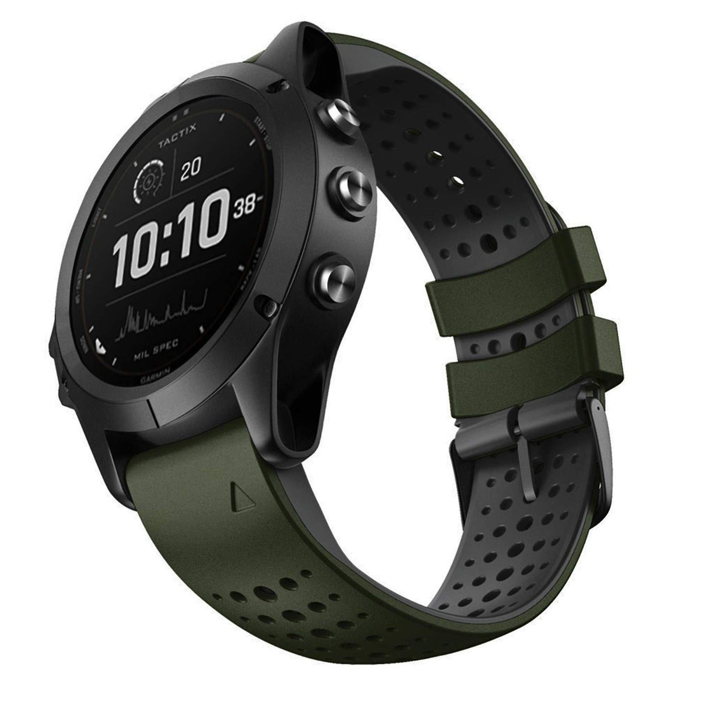 Abanen for Fenix 5/Fenix 6 Quick Release Fit Watch Bands, 22mm Sport Skin-Friendly Waterproof Wristband Strap for Garmin Fenix 5/5 Plus,Fenix 6 Pro/Sapphire,Instinct,Approach S62 (Army Green-Black)