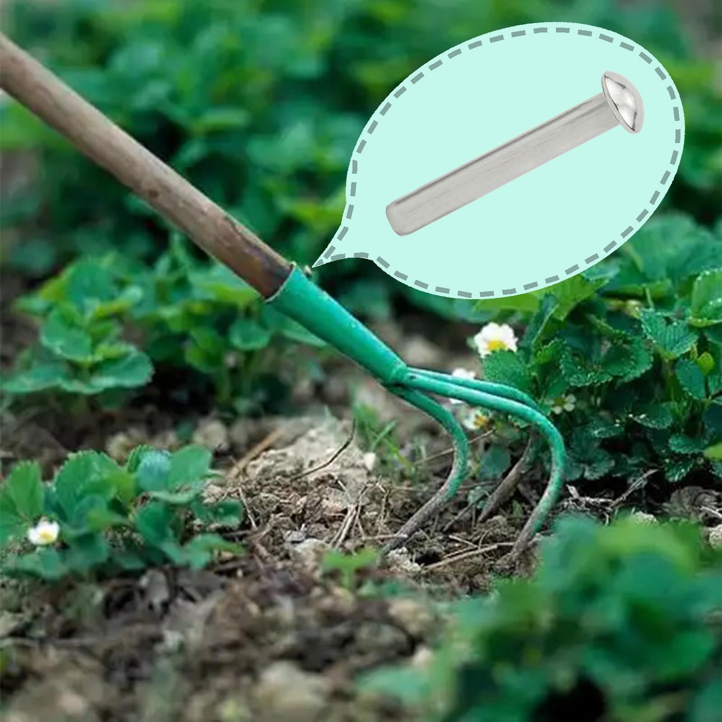 12 PCS Rivets for Spade Handle, 304 Stainless Steel Shovel Rivets Shovel Handle Replacement Rivets Half Round Head Rivet for Garden Shovel 50x6mm