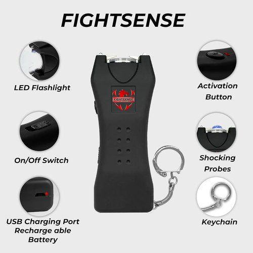 FIGHTSENSE Pepper Spray Combo Pack | Powerful Self Defense Kit for Women - Compact & Effective