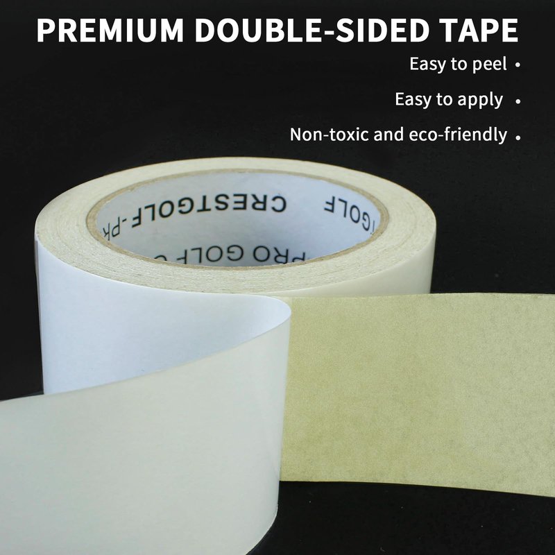 Crestgolf Golf Grip Tape Roll 2" x 18 Yards, Premium Solvent Activated Double Sided Adhesive Strips for Regripping Golf Clubs, Upgrade 1.2U Thickened Double Sided Tape