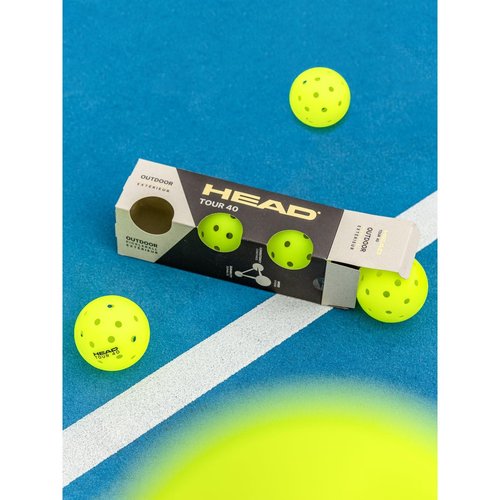 HEAD Tour 40 Pickleball Balls - Box (3 Balls)