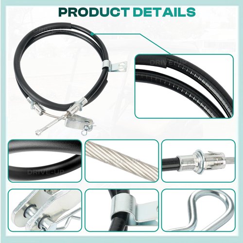DRIVE UP 2PCS Club Car Precedent Brake Cable Stainless Steel Core Driver & Passenger Side 2004+ G&E Golf Cart