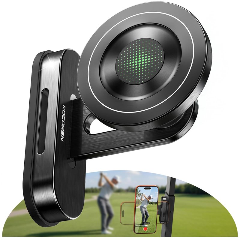 Rocoren Magnetic Golf Cart Phone Holder, Phone Mount Compatible with MagSafe iPhone 17-12, Golf Cart Accessories for EZGO, Club Car, Yamaha, Icon, Golf Gifts for Men Women Him Birthday Valentines Day