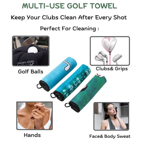 Artpreti Funny Golf Towel, Printed Golf Towels for Golf Bags with Clip, Golf Gift for Men Husband Boyfriend Dad, Birthday Gifts for Fan - The Price is Wrong
