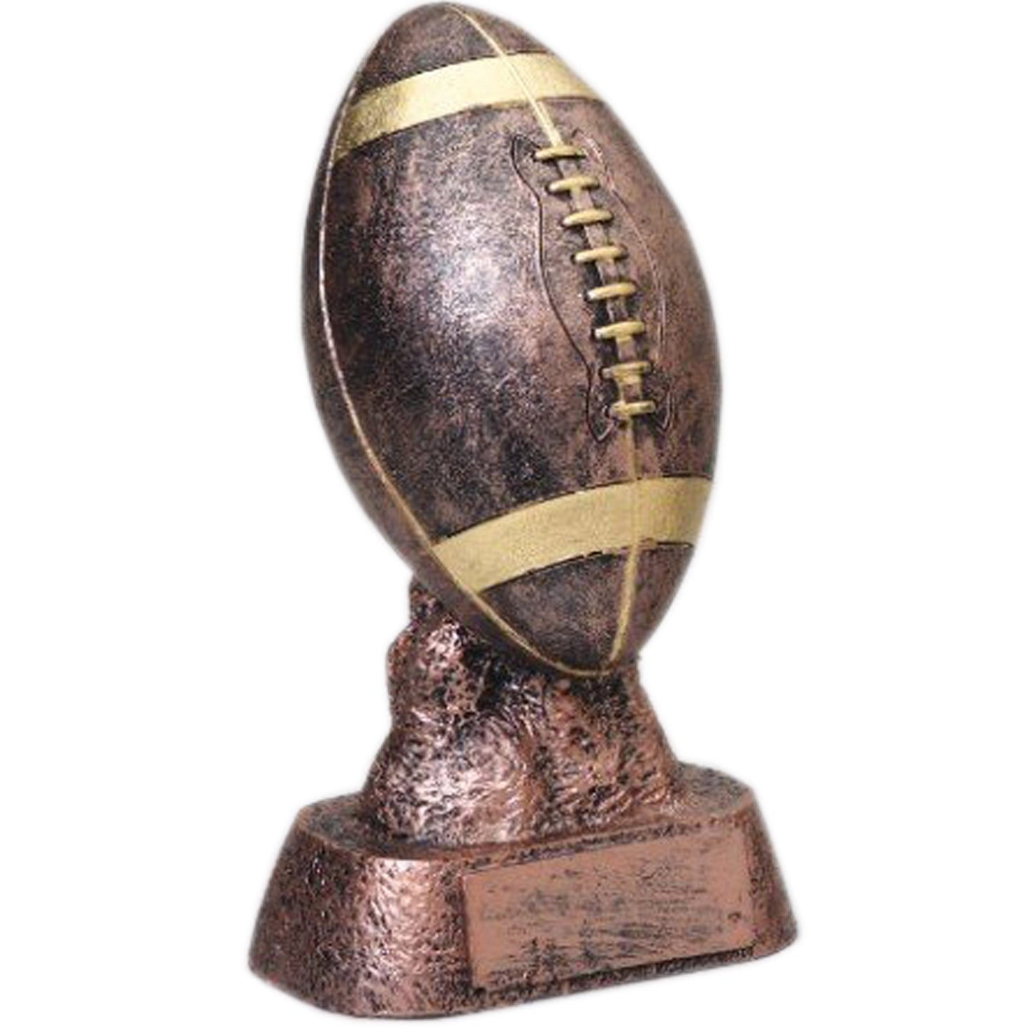 Decade Awards Football Bronze Finished Trophy - 6 Inch Tall | FFL Gridiron Award - Engraved Plate on Request