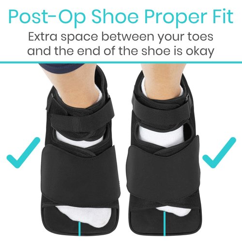 Vive Offloading Post-Op Shoe - Forefront Wedge Boot for Broken Toe Injury - Non Weight Bearing Medical Recovery for Foot Surgery, Hammer Toes, Bunion, Feet Pain - Walking Orthopedic (X-Large)