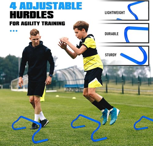 KUTIZE Agility Training Equipment - 20FT Ladder, Hurdles & Cones Set for Soccer | Speed & Skill Development