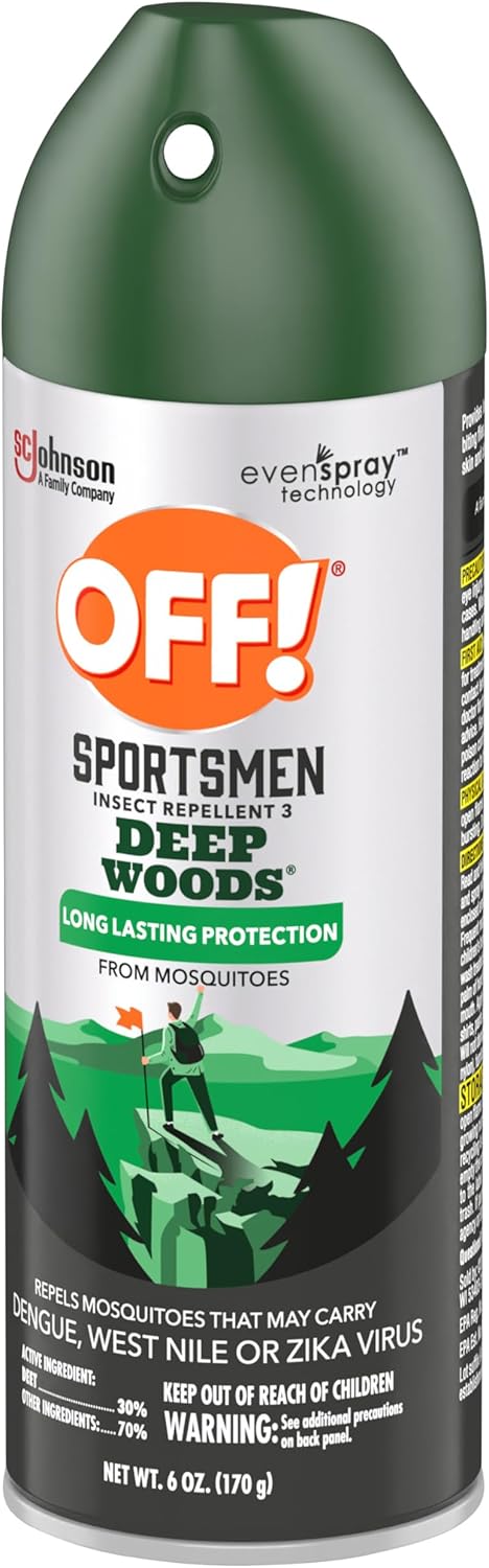 OFF! Deep Woods Insect Repellent Spray - 6 Ounce Pack of 2 for Hunting, Camping & Fishing