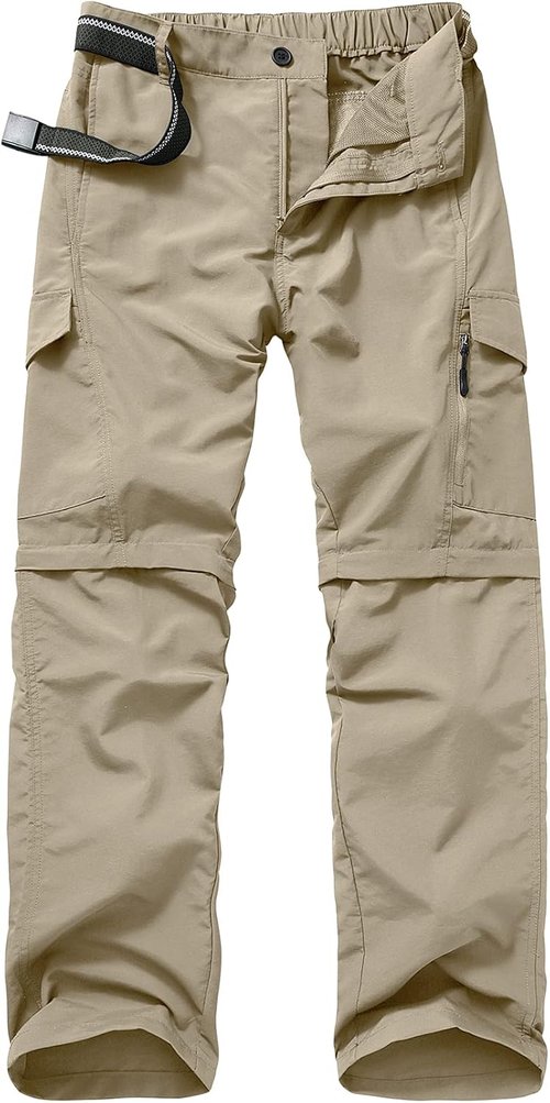 Jessie Kidden Men's Quick-Dry Convertible Hiking Pants - Zip-Off Design for Travel & Fishing