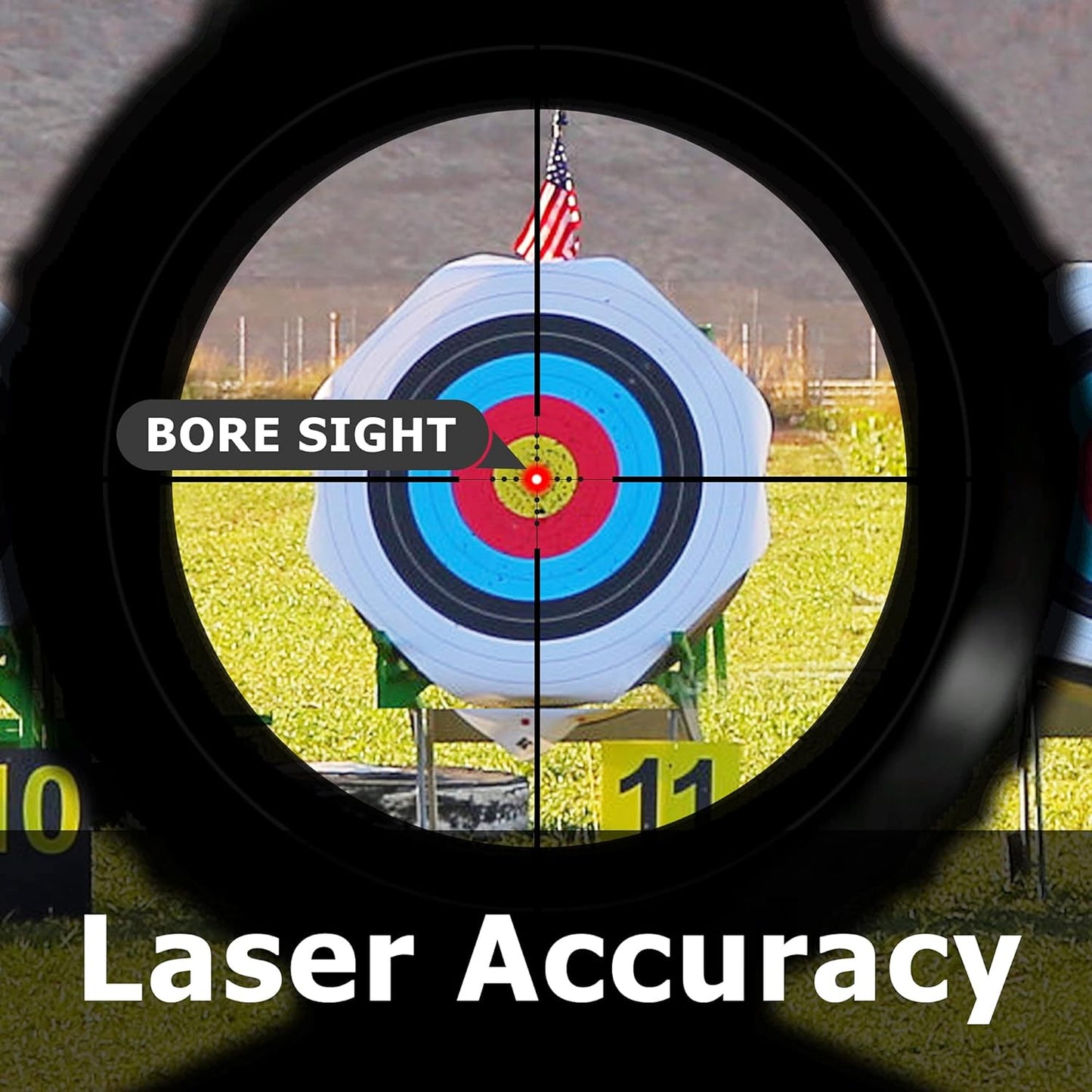 MidTen Bore Sight Laser - 9mm, .223, 5.56mm, .30-06, .25-06, .270 - Includes Batteries for Precise Alignment
