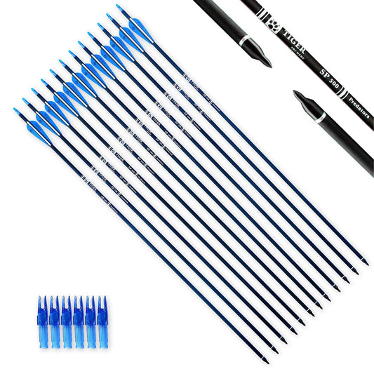 TIGER ARCHERY 30" Carbon Arrows for Compound Recurve Bow Hunting Target