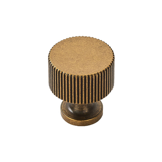 khtumeware 10 Pack Solid Antique Brass Cabinet Knobs 1 Inch Single Hole Vintage Brass Cabinet Pulls Round Kitchen Cabinet Knobs Drawer Knobs