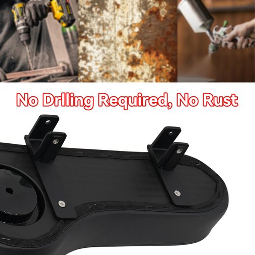 HANGKUNNEE Golf Cart Armrest for Golf Cart Rear Seat kit, Arm Rest with Cup Holder for Club Car EzGo Yamaha No Drilling Required Kits,Golf Cart Flip Hinge Armrest - Fit 0.78" and 1" Square Tube Frame