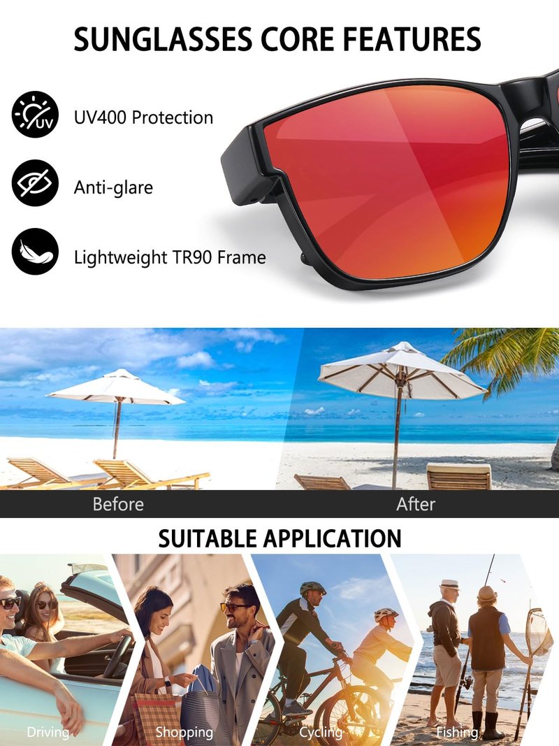 Wzerry Polarized Sunglasses Over Glasses for Women - Fit Over Glasses UV400 Protection Large Shades for Driving & Outdoor