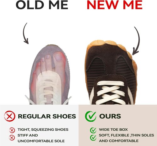 Barefoot Shoes | Women’s Casual Sneakers with Wide Toe Box - Lightweight & Breathable for Walking & Hiking