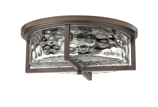 Odeums 16" D Industrial Flush Mount Ceiling Light, Large 3-Light Farmhouse Close to Ceiling Lights for Hallway, Kitchen, Bathroom, Dining Room (Oil Rubbed Bronze,)
