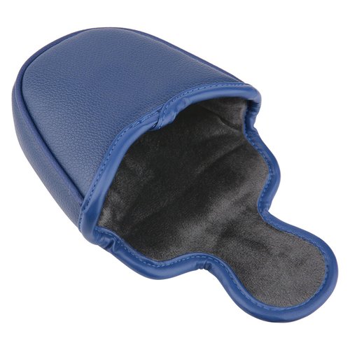 Golf Club Mallet Putter Head Cover Soft Leather with Embroidery Magnetic Closure (Blue)